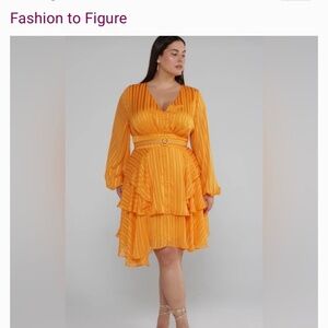 Fashion to Figure Orange Dress NWT